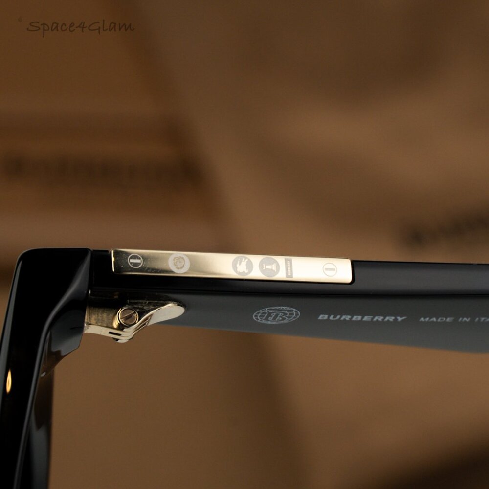 BRAND NEW Burberry BE4426 300187 Black Grey Square Unisex Sunglasses BE 4426 - Picture 7 of 9